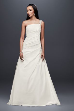 One-Shoulder A-Line Wedding Dress ...